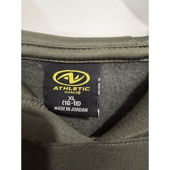 Athletic Works Sweatshirt Men’s Size 16/18 Green Long Sleeve Hoodie - Picture 2 of 5